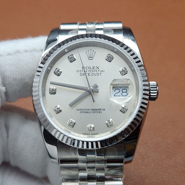 【GM工場、 116234-0084】ロレックスコピー時計 デイトジャスト 36mm シルバー 3135搭載 非常に良い